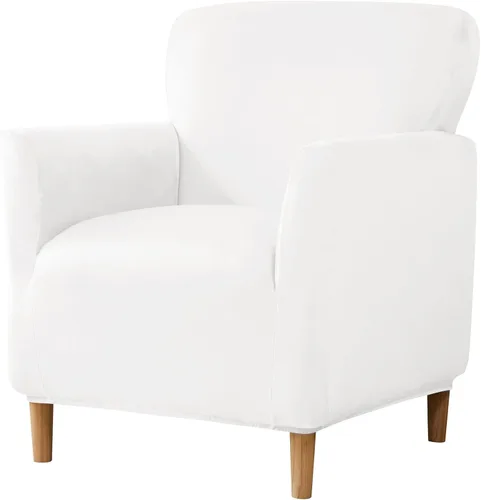 Vista 59 de LiveGo - Funda elástica para sillón de mediados de siglo moderno de 1 pieza, fundas de acento de jacquard para silla con brazos, fundas impermeables