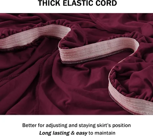 Vista 4 de NICEEC Funda para sofá biplaza, súper suave, 1 pieza, color rojo vino, elástica, universal, de elastano, para sala de estar, fácil ajuste, lavable