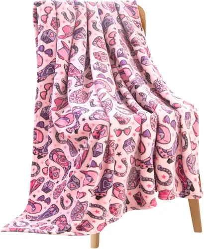 Vista 29 de Manta Tipo Throw de Vellón Suave como Terciopelo con Animales de Globos: Manta de Felpa de Terciopelo Acogedora con Diseño de Animales Rosa Oscuro