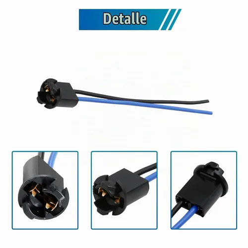 Vista 4 de uxcell 10 unids coche DC 12 V T10 168 194 cuña instrumento Dash bombilla giro base adaptador conector arnés de cable reemplazo universal