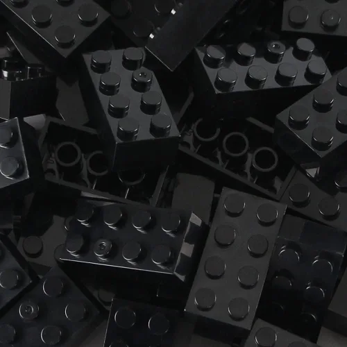 Vista 4 de 100 piezas 2 x 4 Ladrillos Piezas Negras Partes Clásico Juego Creativo Bloques de Construcción Juego de Partes Accesorios de Juguete Compatibles