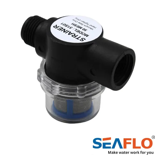 Vista 6 de SEAFLO Filtro de filtro en línea para bomba de agua (51S01) - Entrada/salida NPSM de 1/2 pulgada - Reemplazo de RV - Compatible con bombas Shurflo