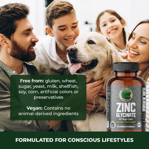 Vista 6 de Pure Lab Vitamins Glicinato de zinc – 60 cápsulas vegetales