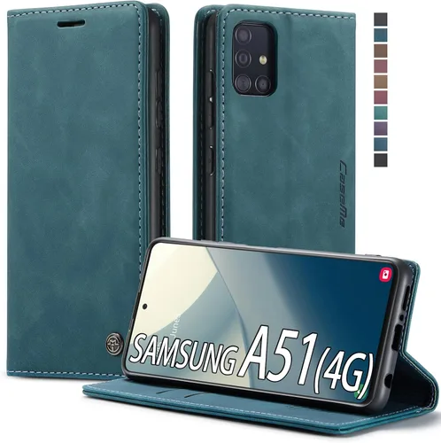 Vista 12 de Funda tipo cartera para Samsung Galaxy A51 4G, con soporte magnético, funda protectora de cuero estilo libro, duradera, a prueba de golpes