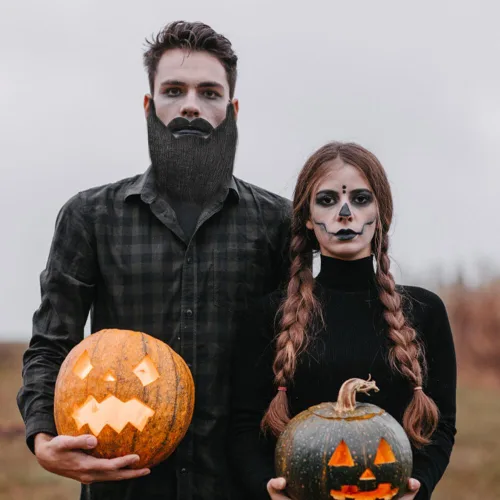 Vista 4 de 8 piezas de barba falsa de Halloween barba falsa bigote falso bigote falso para adultos niños disfraces suministros de fiesta de Halloween