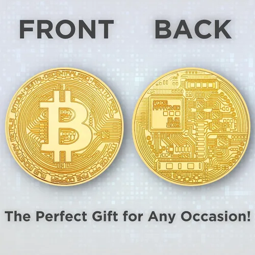 Vista 9 de Moneda de Bitcoin Edición de Coleccionista - Criptomoneda conmemorativa coleccionable en caja protectora de acrílico - Perfecta para entusiastas