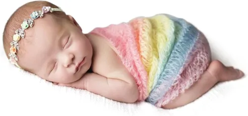 Vista 11 de Accesorios de fotografía para recién nacidos, manta elástica para fotografía de recién nacidos, para bebés, niños y niñas, posando accesorios