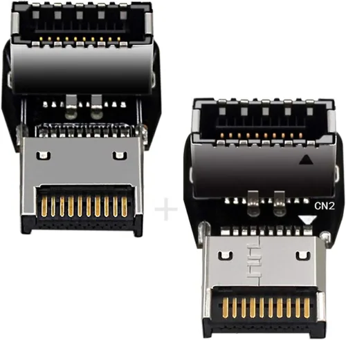 Vista 13 de xiwai USB 3.1 Panel frontal Socket Key-B Tipo-E a USB 3.0 20Pin Header Adaptador de extensión macho para placa base
