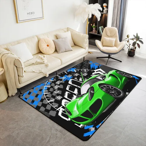 Vista 22 de jejeloiu Alfombra para sala de estar de animales de la selva para niños, 3 x 5, alfombra de área de tigre para niños, niñas, adolescentes