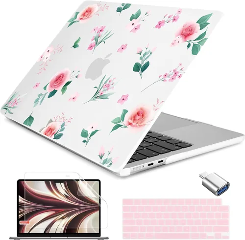 Vista 24 de Batianda AstroGrid - Funda para MacBook Air de 13.6" M2-M5 Chip, Galaxy Líneas abstractas