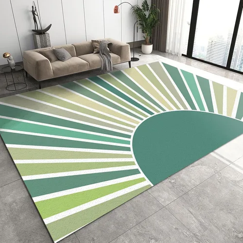Vista 16 de Alfombras modernas de mediados de siglo cincuenta, colores retro atómicos sin costuras, alfombra de pasillo para exteriores, antideslizante, área