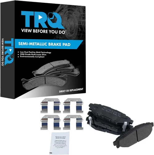 Vista 8 de TRQ Pastillas de freno delanteras semi metálicas compatibles con Ford Expedition 2018-2021 F-150 2018-2020 Lincoln Navigator 2018-2022