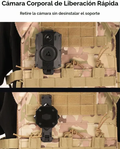 Vista 7 de WEIGUZC Soporte de cámara Molle compatible con Axon Taser Body Camera 2/3/4 - Soporte Molle de aluminio ligero para chaleco táctico y uniforme