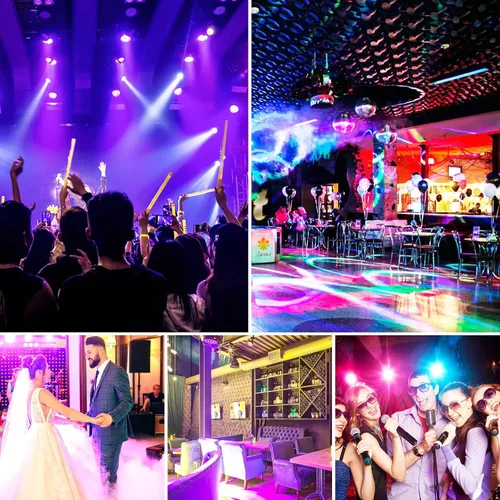 Vista 6 de HOLDLAMP Luces Par recargables de 36 W RGB alimentadas por batería, luces LED inalámbricas para DJ, activadas por sonido y control remoto para 1