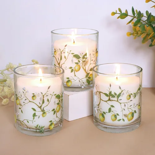 Vista 9 de Juego de 3 velas de soja aromáticas de romero con aroma a romero, velas devocionales de vigilia de larga duración para iglesia católica, hogar