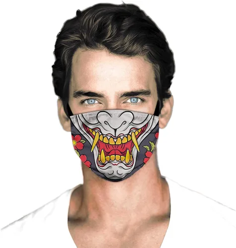 Vista 4 de Men Womens 3Pcs Face Mask Washable Face Mask with Adjustable EarLoops Bandana Balaclava Mouth Cover