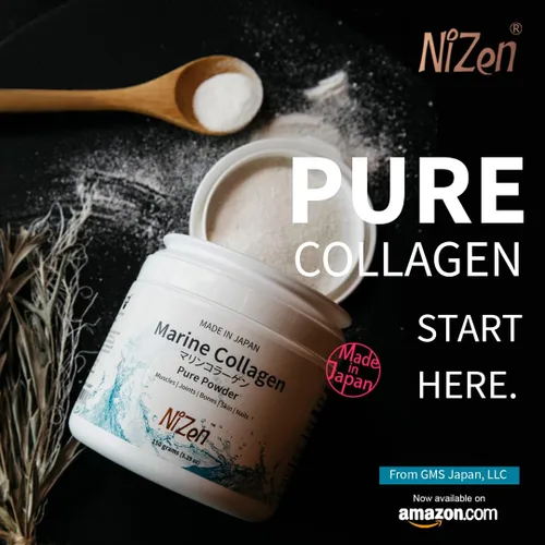 Vista 3 de Nizen Polvo puro de colágeno marino, péptidos hidrolizados, suplemento de aminoácidos fácil de digerir. Sin sabor. Sin aglomeración. Fabricado