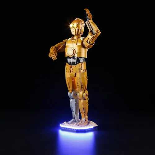 Vista 2 de YEABRICKS Luz LED para modelo de bloques de construcción 75398 Star Wars C-3PO (juego de construcción no incluido)