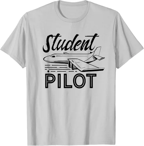 Vista 5 de Camiseta de aviación Aviador Aviador Student Pilot, Blanco
