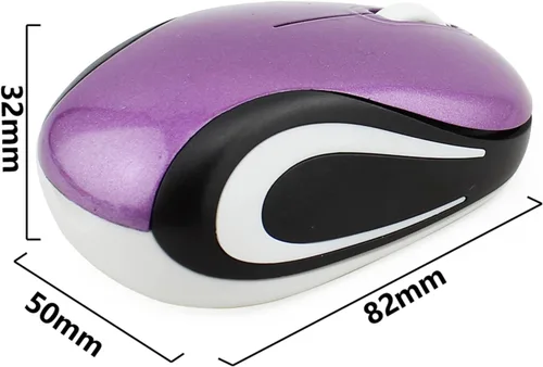 Vista 6 de YOCUNKER Mini mouse inalámbrico ultra portátil, mouse de computadora de 1000 DPI inalámbrico, 2.4 GHz con receptor USB, seguimiento óptico, 3