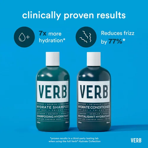 Vista 2 de VERB Champú hidratante + acondicionador Duo - Limpia + nutre el cabello seco + encrespado para suavizar + reducir el encrespamiento - Ámbar + aroma