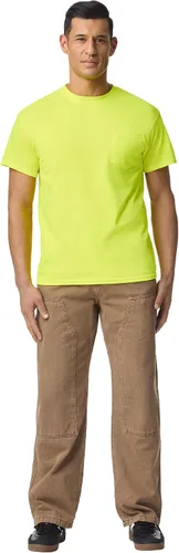 Vista 7 de Gildan Camisetas de trabajo DryBlend para hombre con bolsillo, 2