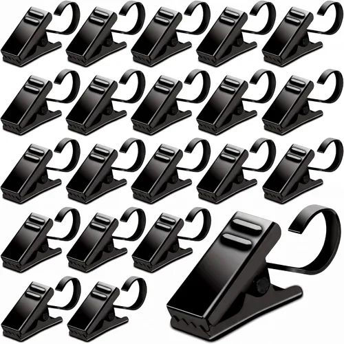 Vista 16 de BIHRTC Paquete de 25 mini clips para cortinas, ganchos para cortinas, clips para varillas, clips para luces, ganchos en S de acero inoxidable