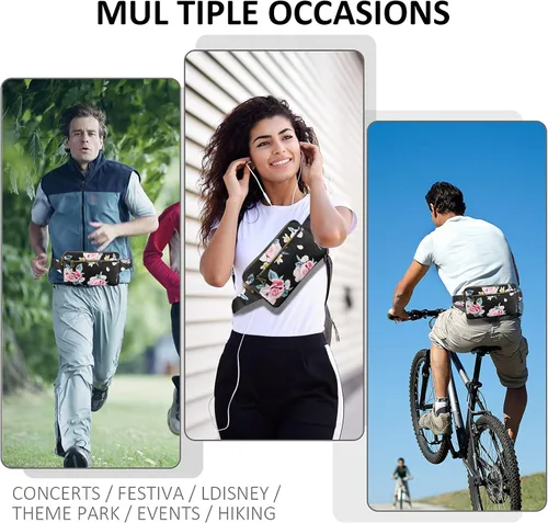 Vista 6 de Riñoneras para mujeres y hombres, niñas, niños, adolescentes, riñonera, linda, riñonera, casual, para Disney, viajes, al aire libre, entrenamiento