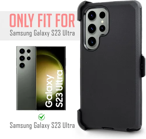 Vista 5 de Funda para teléfono Samsung Galaxy S23 Ultra 5G (2023), protector de pantalla integrado, resistente y duro a prueba de golpes, funda protectora