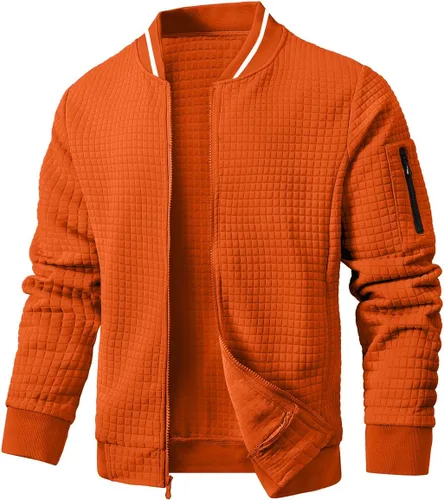 Vista 15 de Chaqueta casual para hombre, chaqueta ligera y abrigo universitario