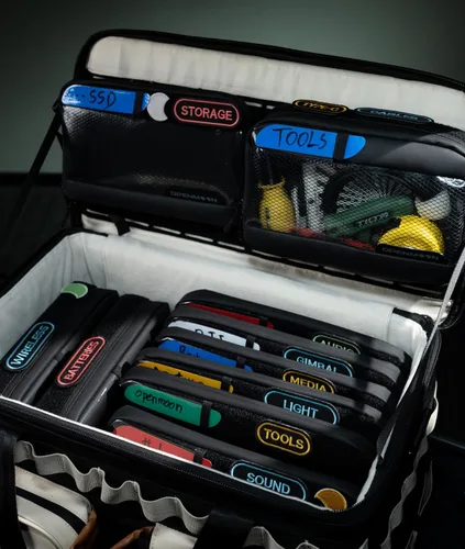 Vista 5 de OPENMOON Bolsa translúcida de almacenamiento para electrónica y accesorios de cámara - Organizador de cables Accesorios de engranajes Bolsa de viaje