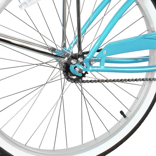 Vista 4 de MICARGI Bicicleta híbrida para adultos de 24/26 pulgadas, bicicleta híbrida de 1/7 velocidades para mujeres, hombres, personas mayores, bicicleta