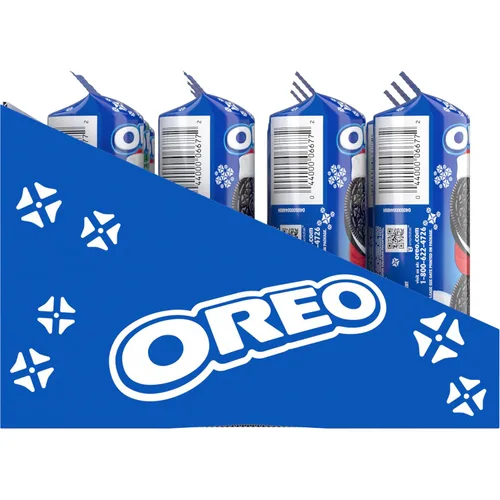 Vista 17 de OREO - Galletas de sándwich de chocolate, Galletas de navidad, 12 paquetes de relleno de calcetín de 4 oz