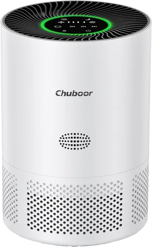 Vista 10 de Chuboor Purificadores de aire para habitaciones grandes del hogar, H13 True HEPA para dormitorio, habitación, mascotas, cocina, baño, con Negro