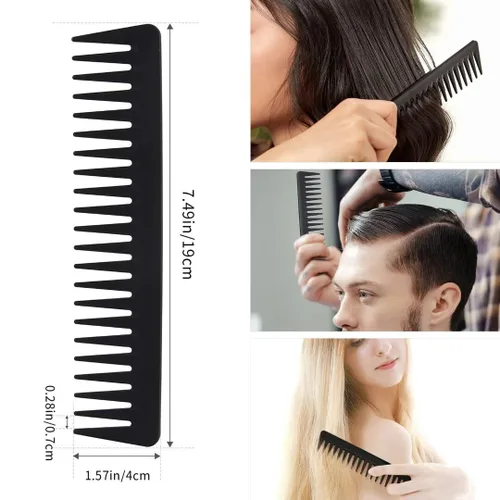 Vista 5 de Juego de Cepillo y Peine con Cerdas de Jabalí para Cabello Rizado, Grueso, Largo, Fino, Seco y Húmedo, el Mejor Cepillo Desenredante de Paleta