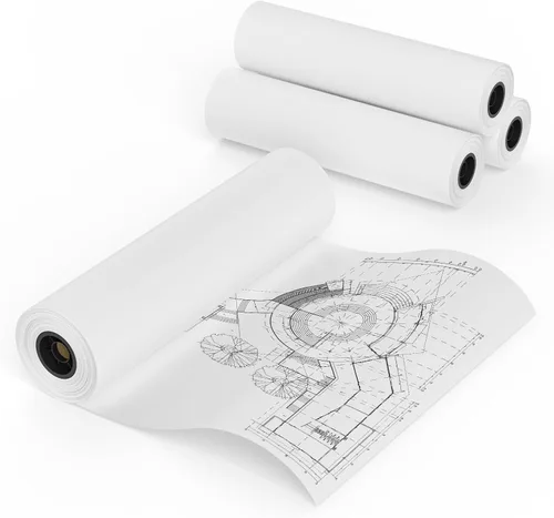 Vista 11 de MFLABEL Papel de formato ancho de 24 "x 150 ', 1 Rollos de Bonos CAD Rollos de 20lb 2" Core para impresión CAD en impresoras de chorro de tinta