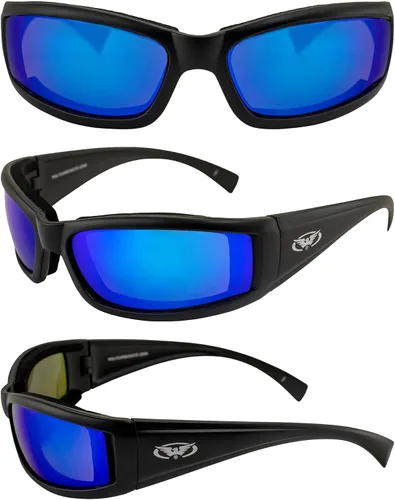 Vista 6 de Global Vision Gafas Stray CAT GT Blue Stray Cat - Gafas de moto G-Tech Blue Lens, marco, color negro