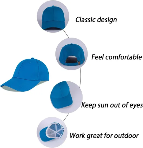 Vista 7 de LANGZHEN Unisex Baseball Cap 100% Cotton Fits Men Women Washed Denim Adjustable Dad Hat