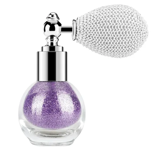 Vista 12 de KYDA Spray en polvo iluminador, spray de purpurina de alto brillo, maquillaje en polvo brillante, para cosméticos con purpurina facial y corporal