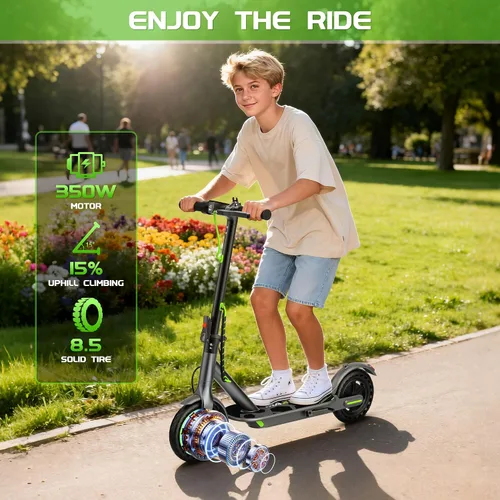 Vista 2 de MAXSHOT Scooter eléctrico para niños grandes, velocidad máxima 9/16/19MPH