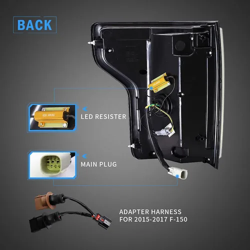Vista 3 de VLAND luces traseras LED con barra DRL LED