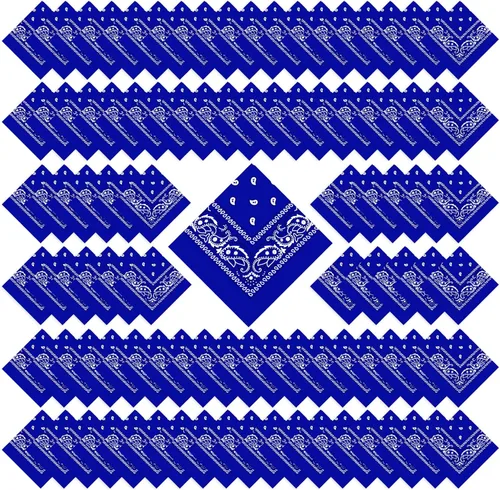 Vista 10 de 100 bandanas a granel, bandanas de cachemira para hombres y mujeres