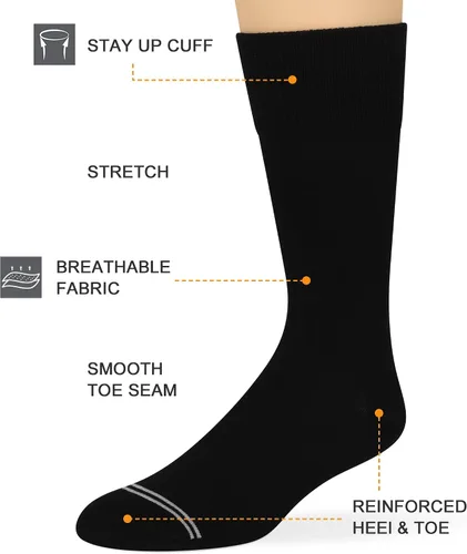 Vista 15 de KM Legend mens Dress Socks Classic Fine Lightweight for Formal and Casual Wear (5 Pair Pack)