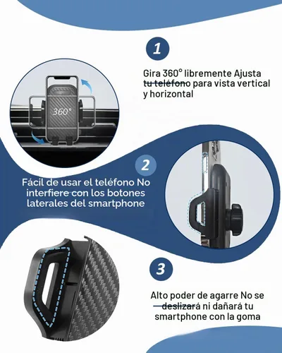 Vista 3 de oricarmes Soporte para teléfono Mazda CX-5, ajuste personalizado 2017-presente, compatible con todos los teléfonos celulares