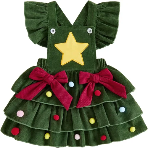 Vista 13 de Vestido de bebé niña con mangas con mosca cruzada sin espalda Pumpkin Face