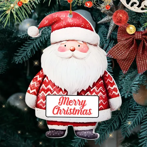 Vista 10 de Familia de Muñecos de Nieve Adorno de Navidad – Feliz Navidad Adorno Colgante de Acrílico – Lindo Adorno Navideño para Árbol, Regalo para Familia