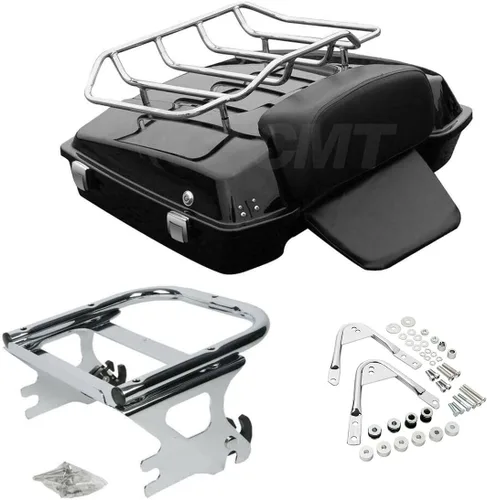 Vista 8 de TCMT Juego de maletero picado de 10.7 pulgadas para Harley Touring 1997-2013 Road King Road Glide Street Glide Electra Glide Pack