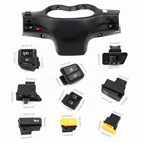 Vista 2 de Minho 9 piezas de kit de botón de interruptor de control manual para ciclomotor chino GY6 50cc 150cc Moped TaoTao Jonway Roketa Botón de arranque