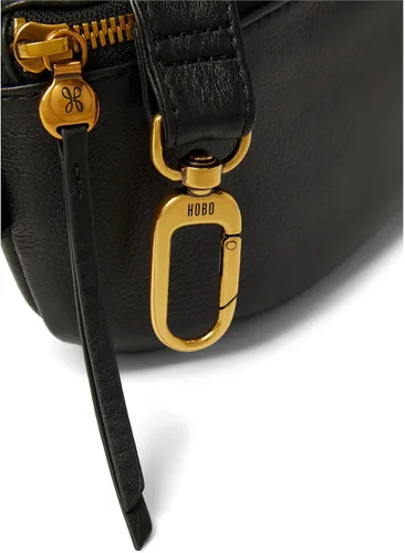 Vista 4 de HOBO Bolso elegante de helecho para mujer, estructura de cuero con cierre de cremallera superior, interior forrado impreso y bolsa de cinturón