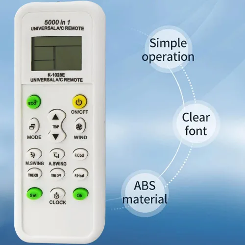 Vista 3 de Control remoto universal de CA, compatible con múltiples marcas 5000 en 1, modelo K-1028E, pantalla LCD